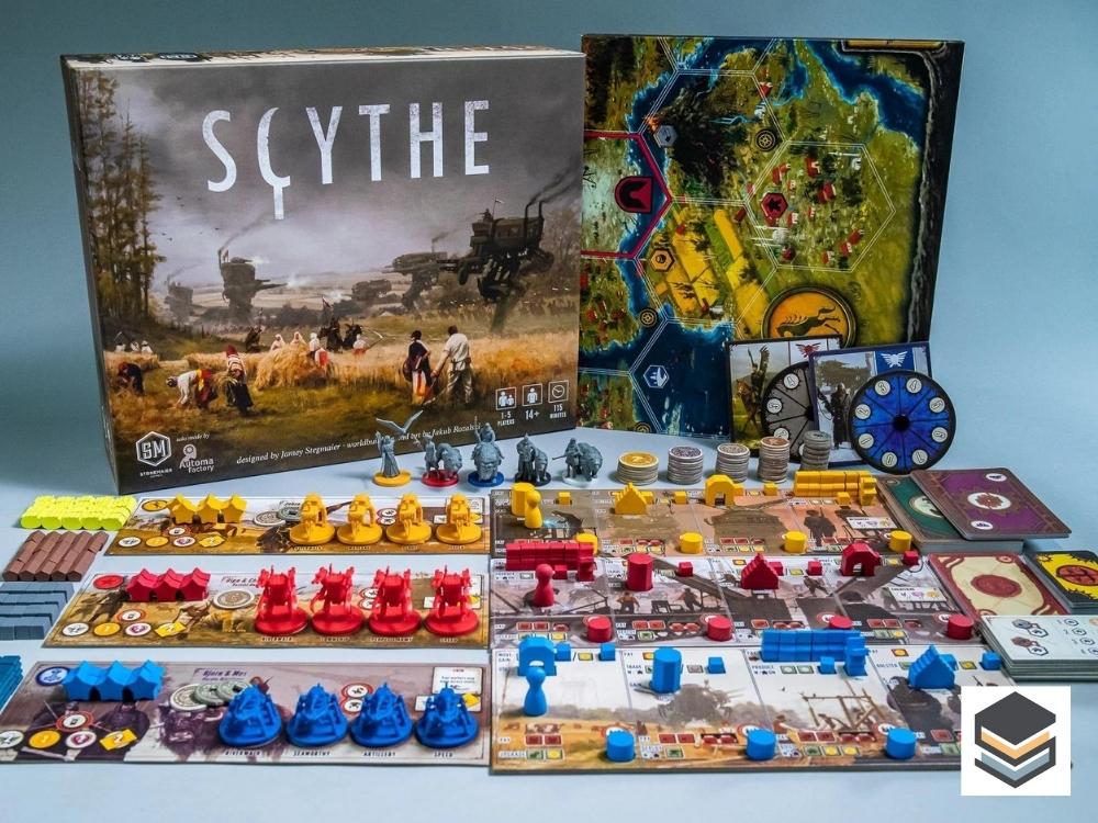 Componentes do Jogo de Tabuleiro Scythe